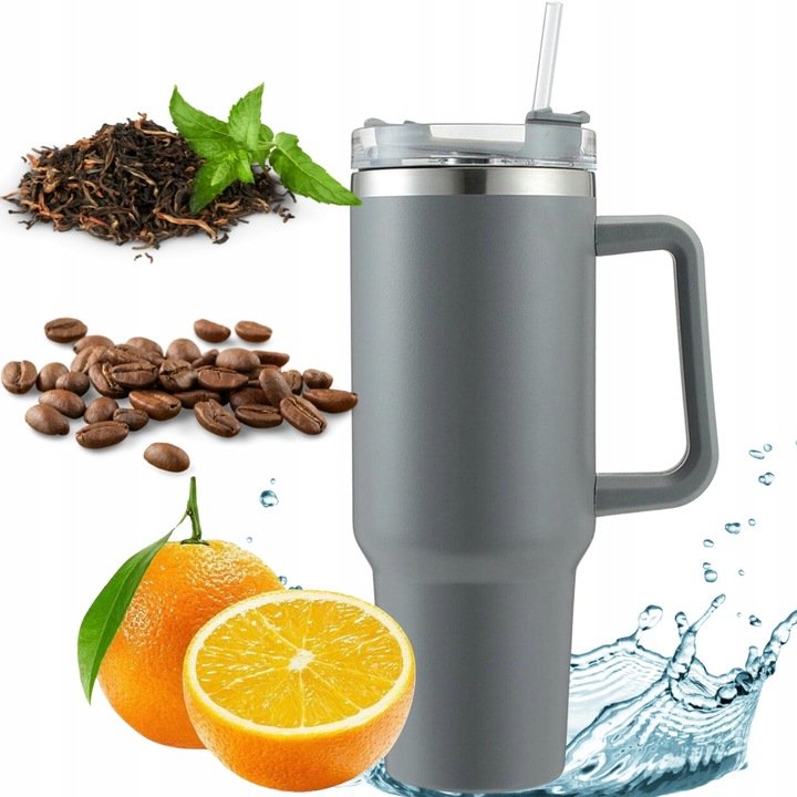 KUBEK TERMICZNY TERMOS PODRÓŻNY DO SAMOCHODU STAL NIERDZEWNA 1200 ML