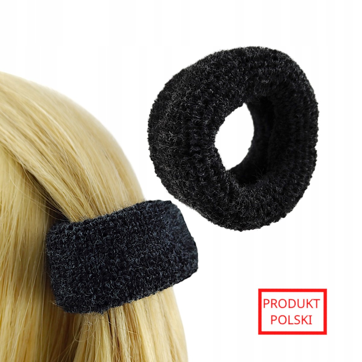 Gumki do włosów Frotki Polskie Frotowe Szare Mocne