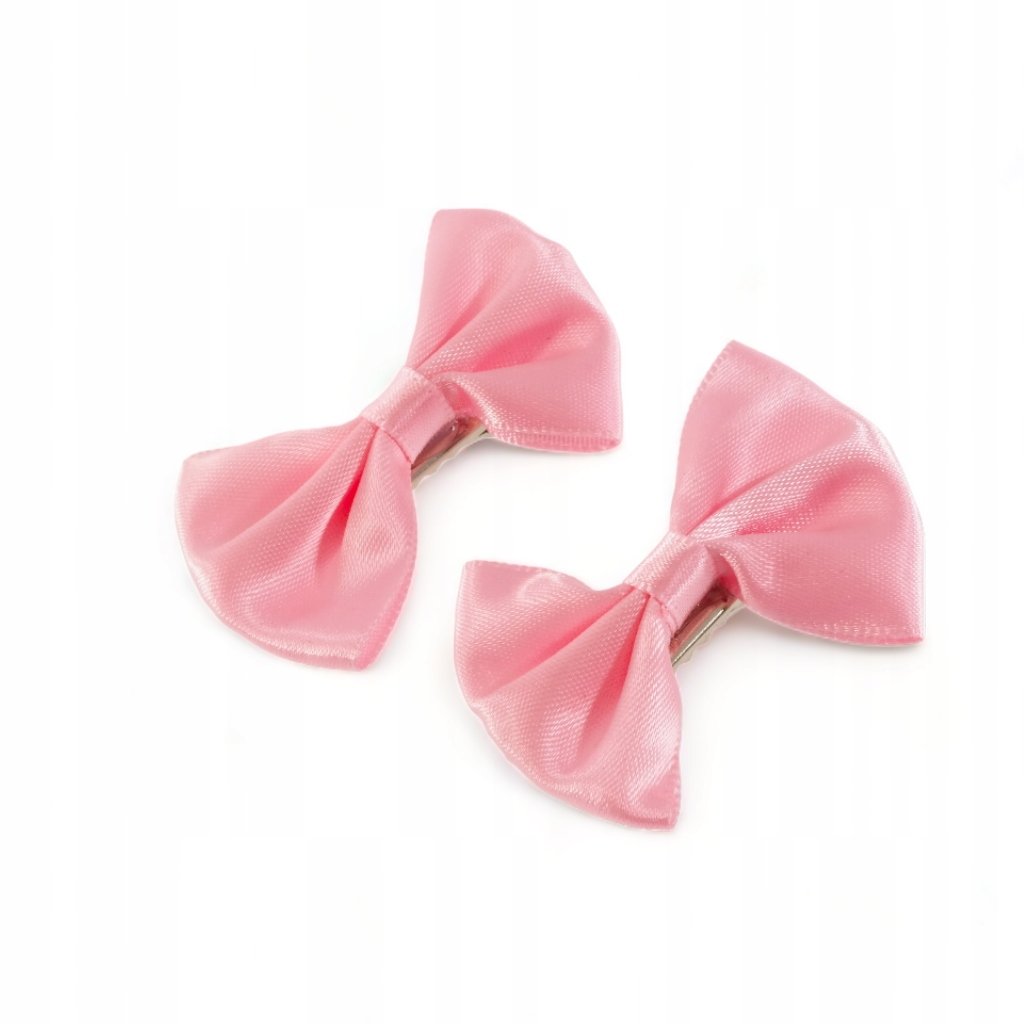 Spinki do włosów Kokardki różowe Materiałowe