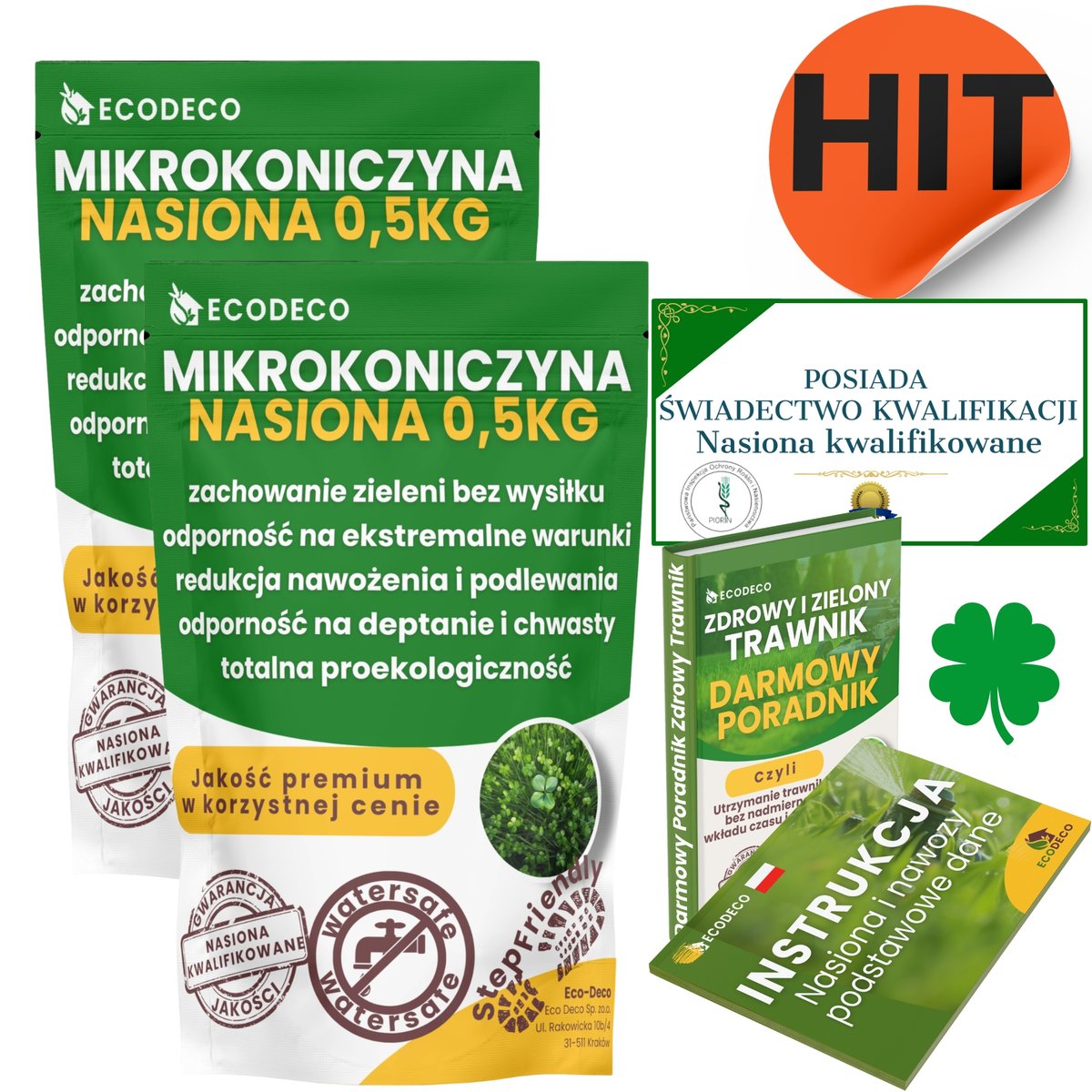 MikroKoniczyna do 800m2 Koniczyna Drobnolistna Dekoracyjna na Tereny Suche