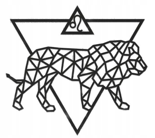 DREWNIANE PUZZLE 3D DEKORACJA ŚCIENNA ZNAK ZODIAKU LEW ZESTAW DO ZŁOŻENIA