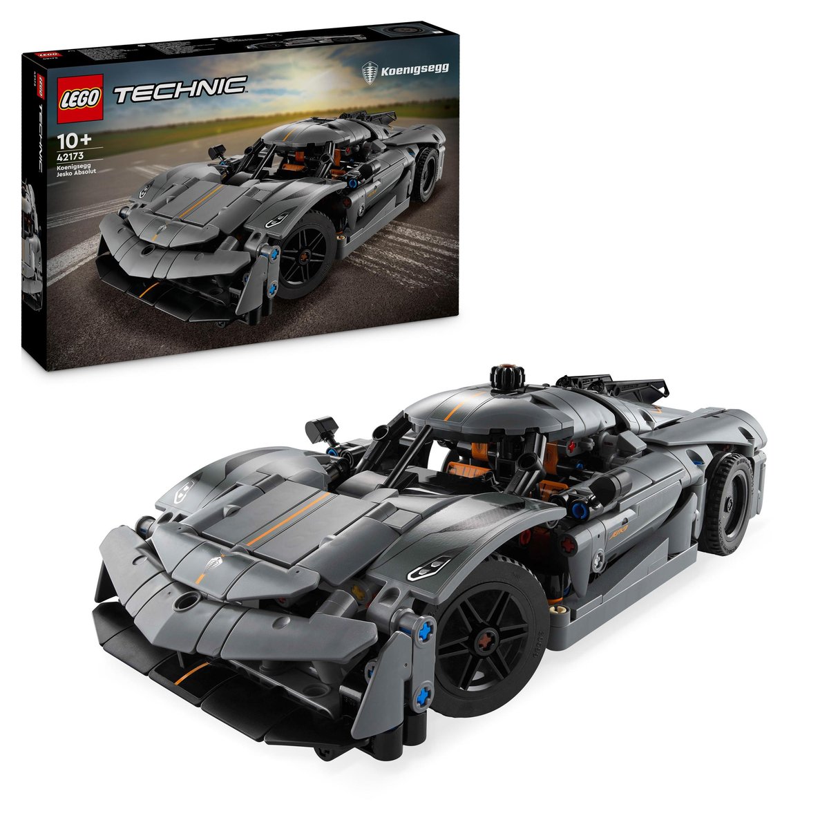 LEGO TECHNIC - Samochód Auto Szary HyperCar hipersamochód Koenigsegg Jesko Absolut ZESTAW LEGO PREZENT DLA CHŁOPCA DZIECI