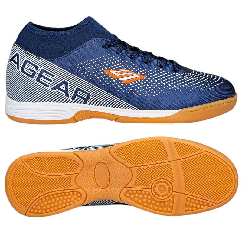 Buty Halówki Piłkarskie Ze Skarpetą Wygodne Do Gry W Piłkę Nożną Halowe Funkcjonalne Męskie Agear Granatowe 46
