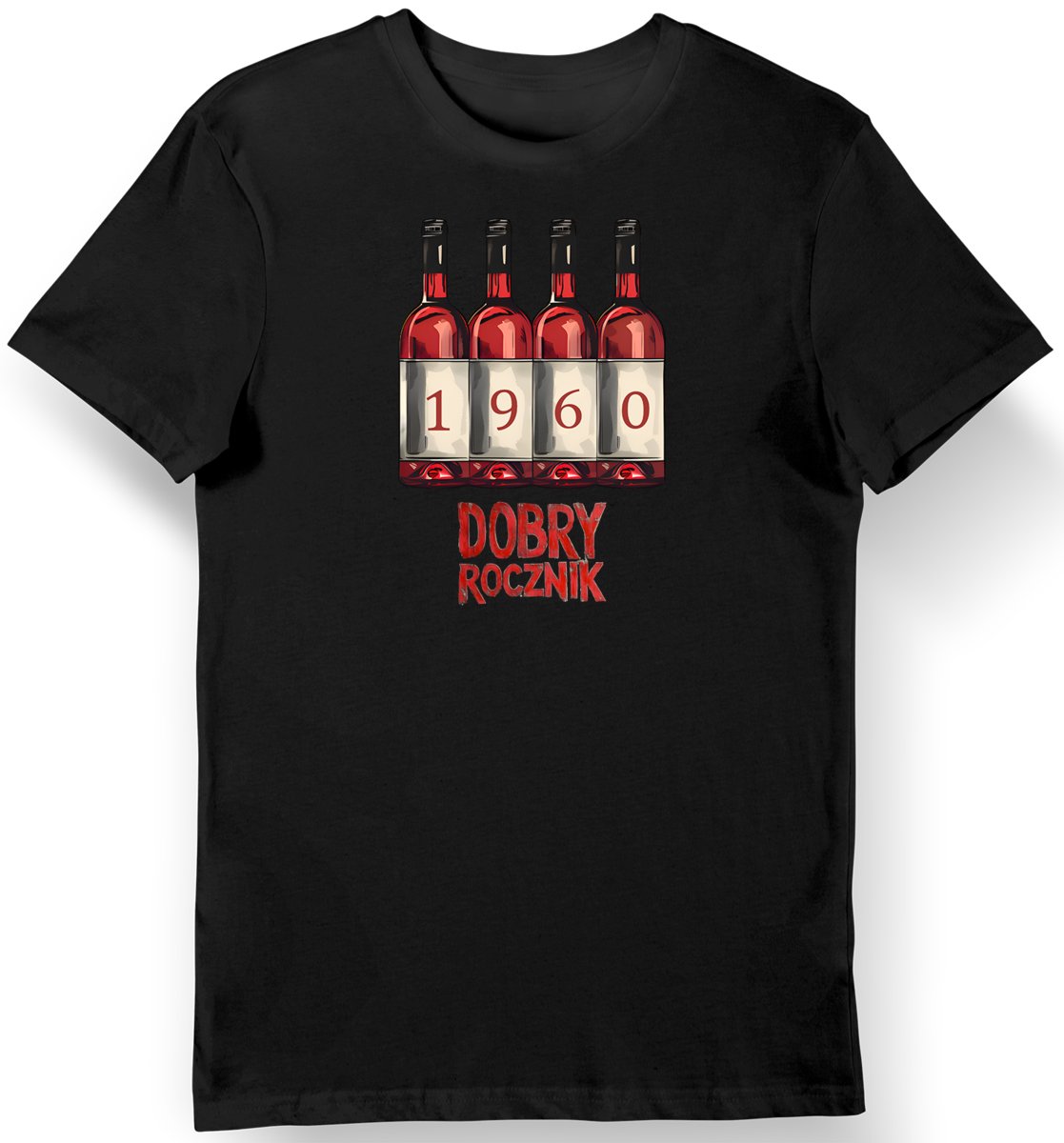 Koszulka męska na 65 urodziny 1960 dobry rocznik czarna L
