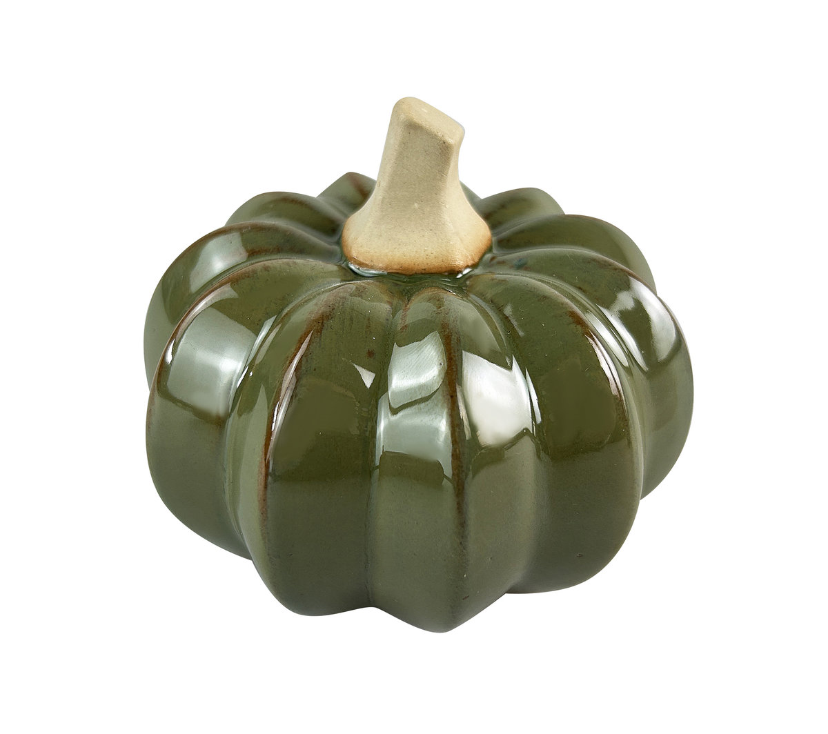 Ceramiczna figura dyni MAVE 11,5x11,5xh9cm zielona