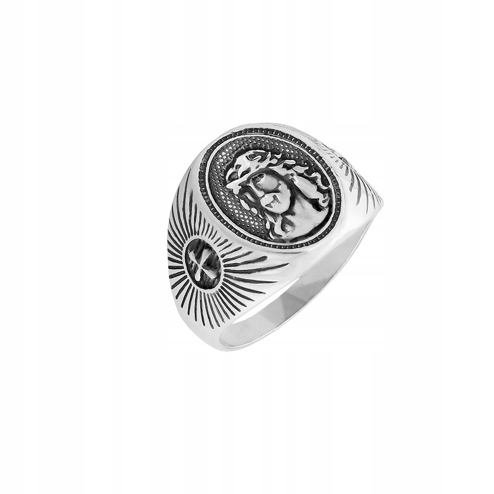 Sygnet srebrny pr. 925 Jezus Chrystus| r. 25