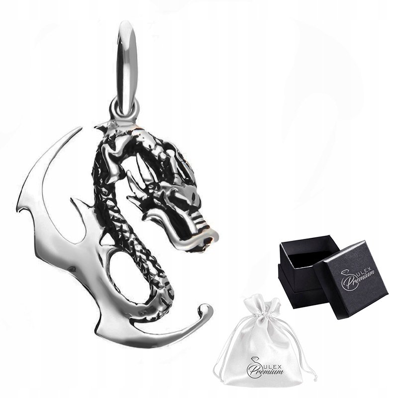Zawieszka srebrna pr. 925 Wisiorek Fantasy Dragon - Smok