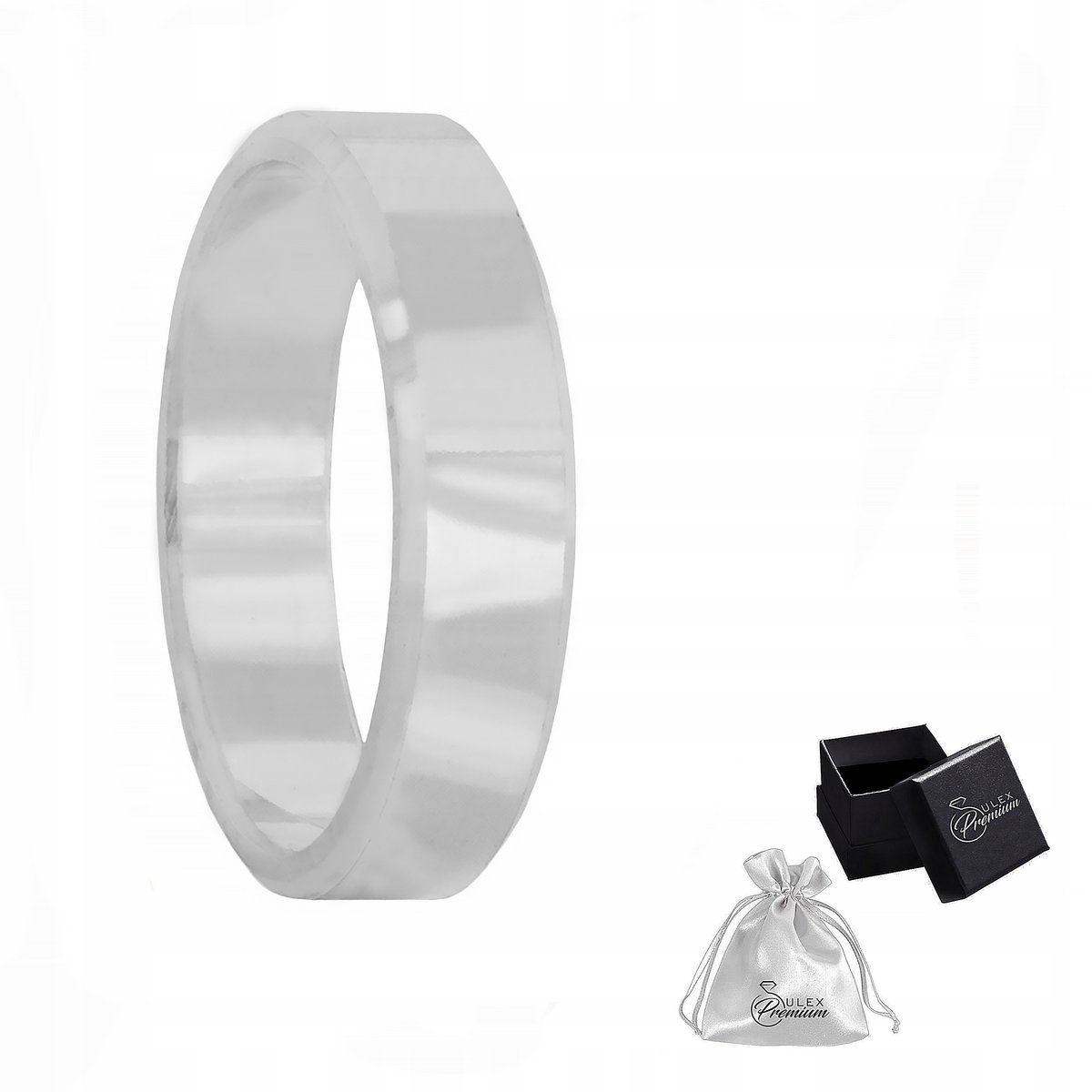 Obrączka Męska srebrna pr. 925 Polerowana Płaska Gładka szer. 5 mm r.15