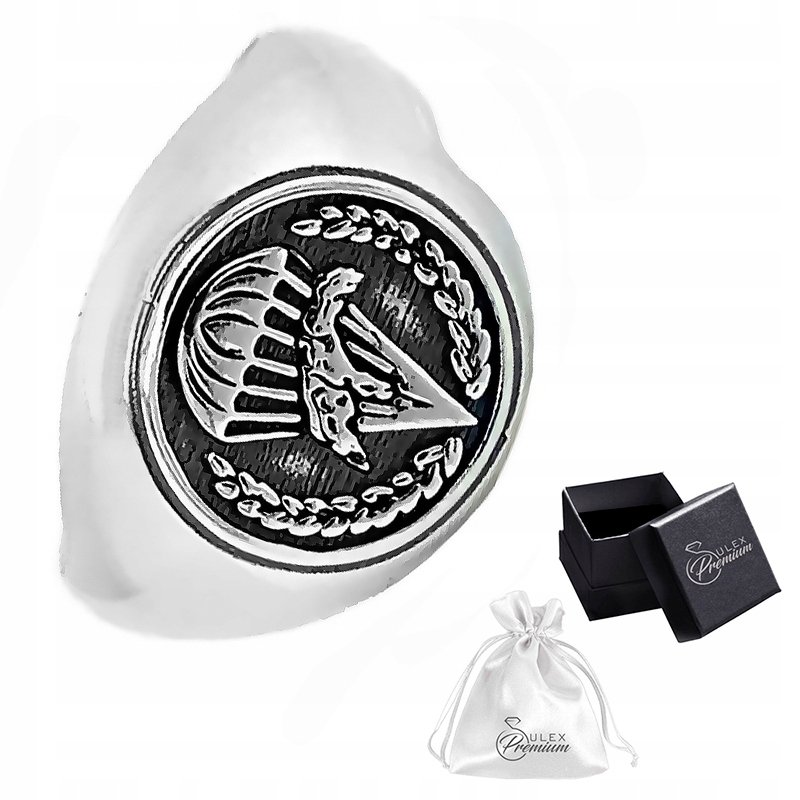 Sygnet srebrny pr. 925 Pierścień Symbol SPADOCHRONIARZY r. 32
