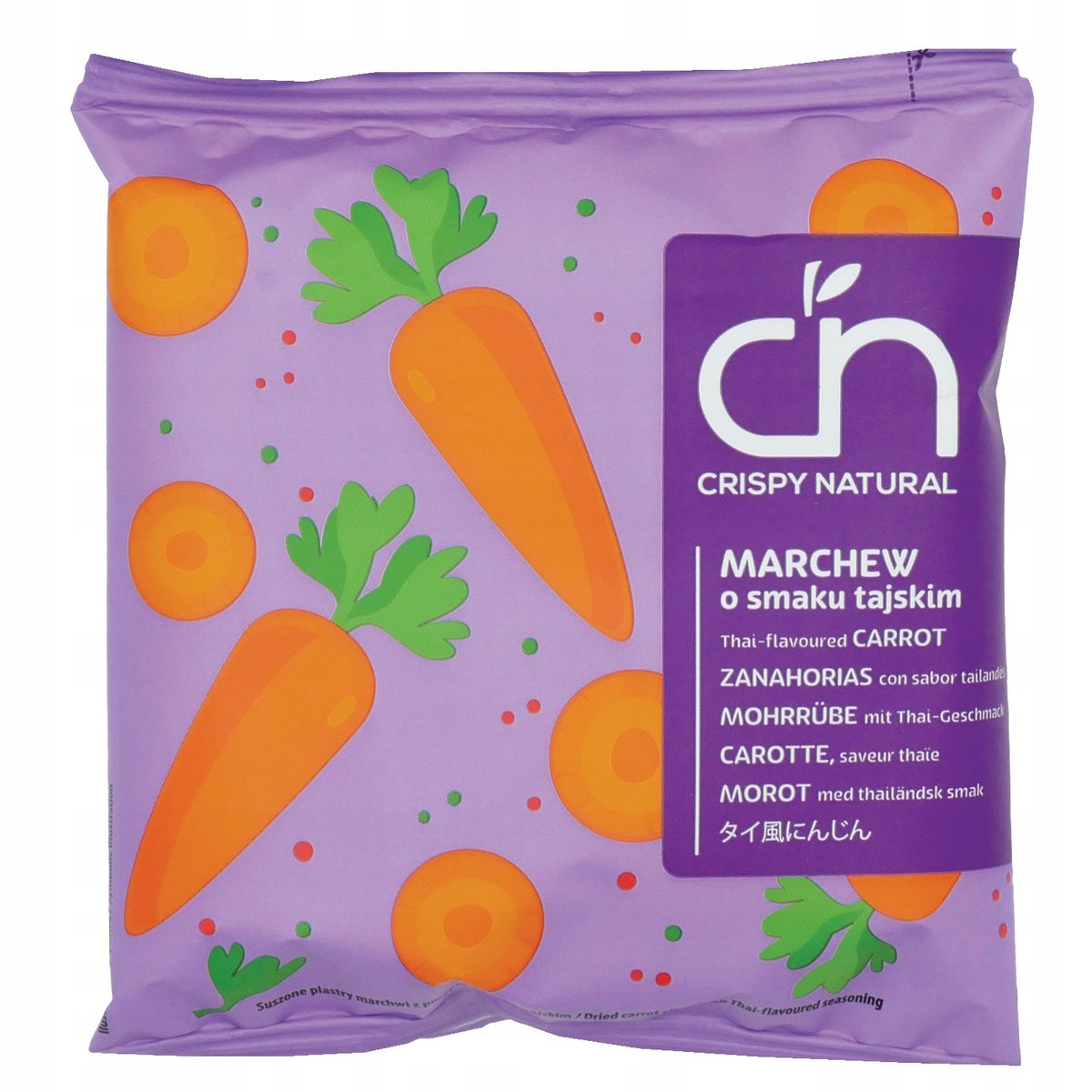 Marchew O Smaku Tajskim Chipsy Z Marchewki Z Posypką Przekąska 18G