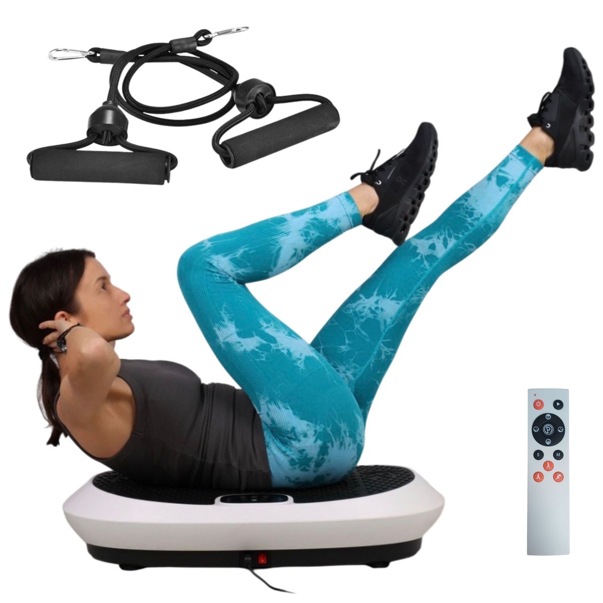 Platforma wibracyjna treningowa z pilotem wibrująca masażer całego ciała