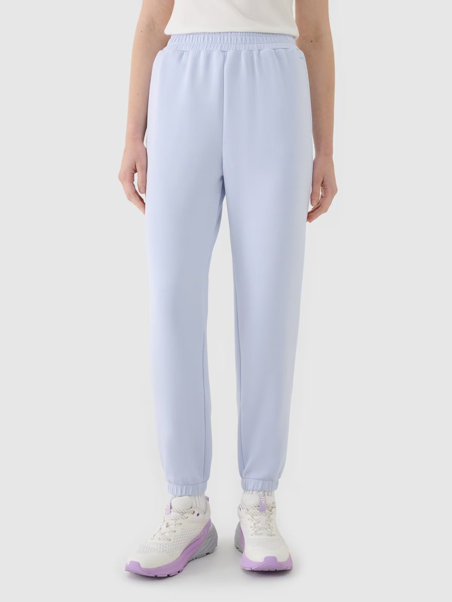 4F Spodnie damskie dresowe joggery z modalem 4FWSS25TTROF1010-34S Niebieski Roz. M