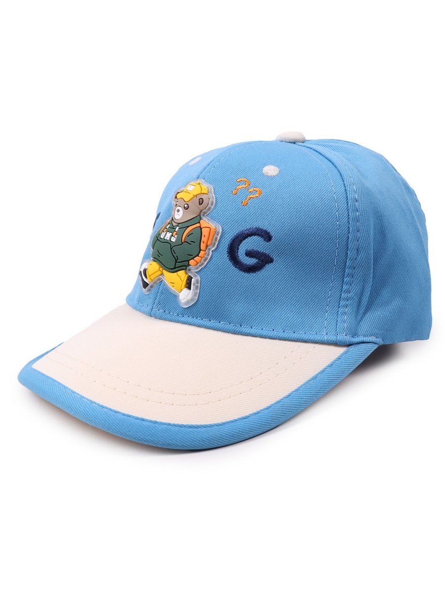 Czapka z daszkiem bejsbolówka dziecięca unisex miś uczeń niebieska 50-54 YOCLUB