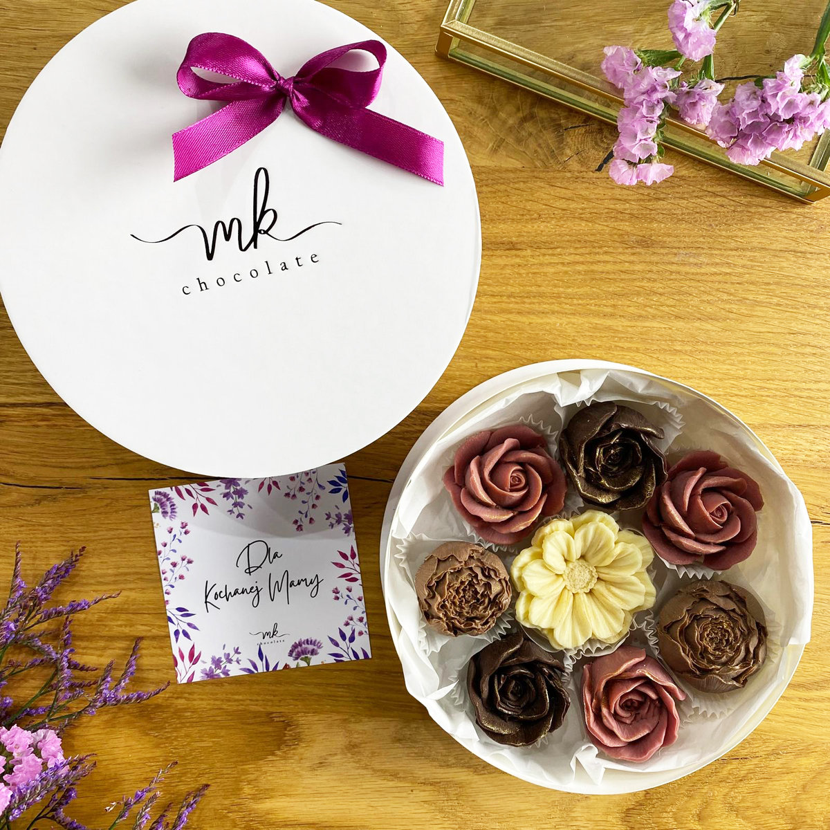 Kwiaty z czekolady dla Mamy