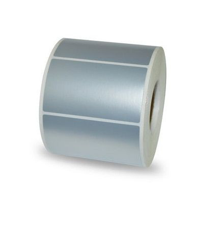 Etykiety foliowe Zebra 102x102 1890szt srebrne (880386-101)