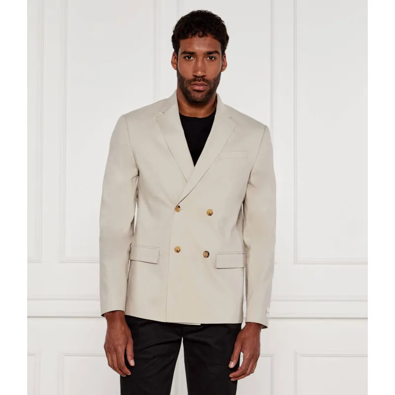 Calvin Klein Marynarka Regular Fit z dodatkiem lnu