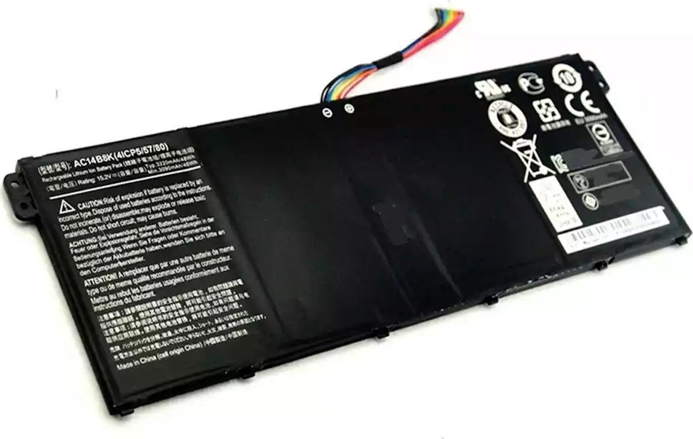 Bateria Acer Nešiojamo kompiuterio baterija ACER AC14B8K, 3220 mAh, Original