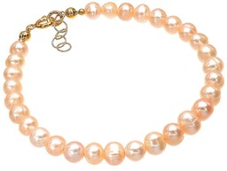 Prawdziwe Perły Piękna Bransoletka Złote Srebro