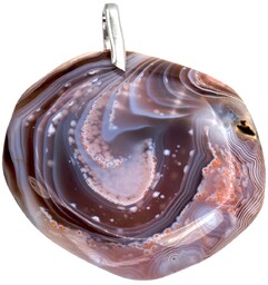 Agat Botswana Wyjątkowy Wisiorek Srebro Unikat