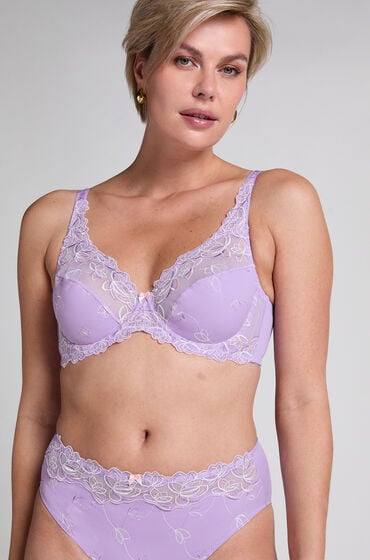 Hunkemöller Biustonosz nieusztywniany z fiszbinami Diva Fioletowy