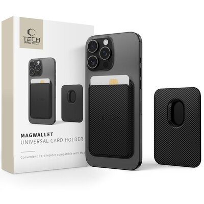 Etui Portfel TECH-PROTECT MagWallet MagSafe Czarny Karbon