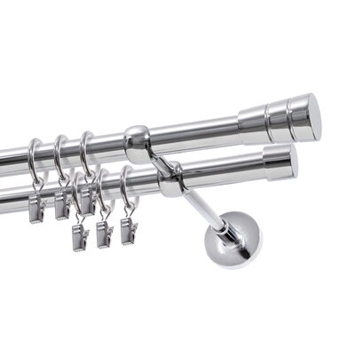 Karnisz DECASTYL Stożek podwójny z kółkami FI 19 mm 160 cm Chrom