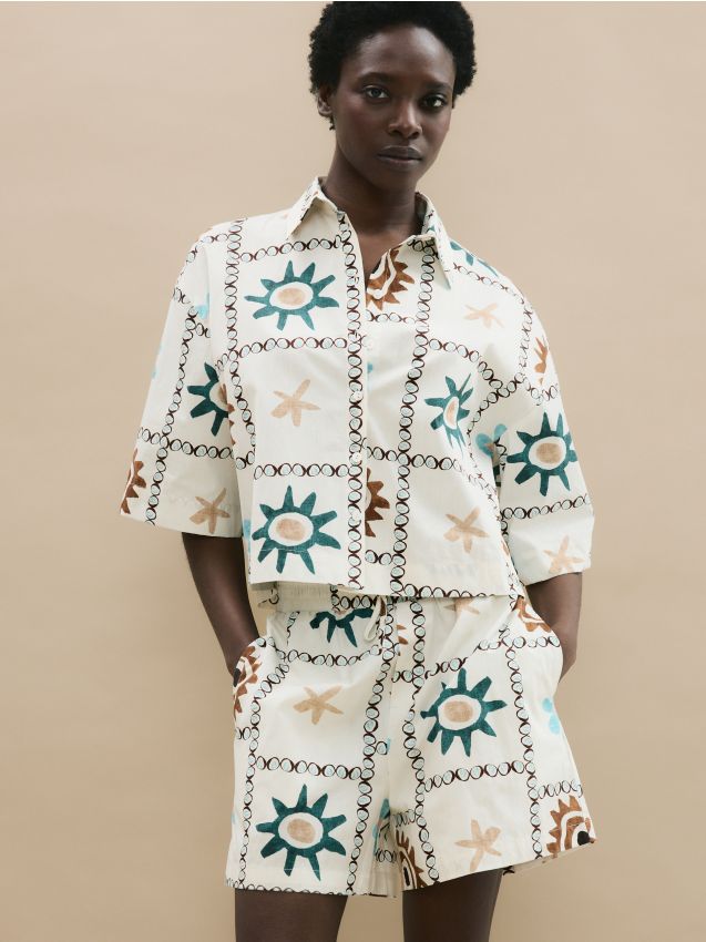 Reserved - Bawełniane szorty - wielobarwny