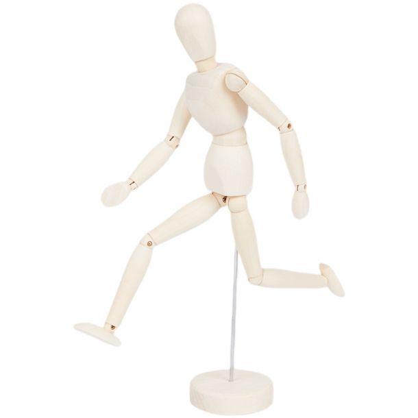Manekin drewniany do rysowania malowania 30 cm