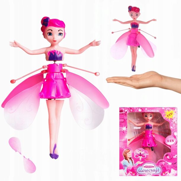 LATAJĄCA LALKA Elf Magiczna WRÓŻKA Sterowana Ręką SPINER