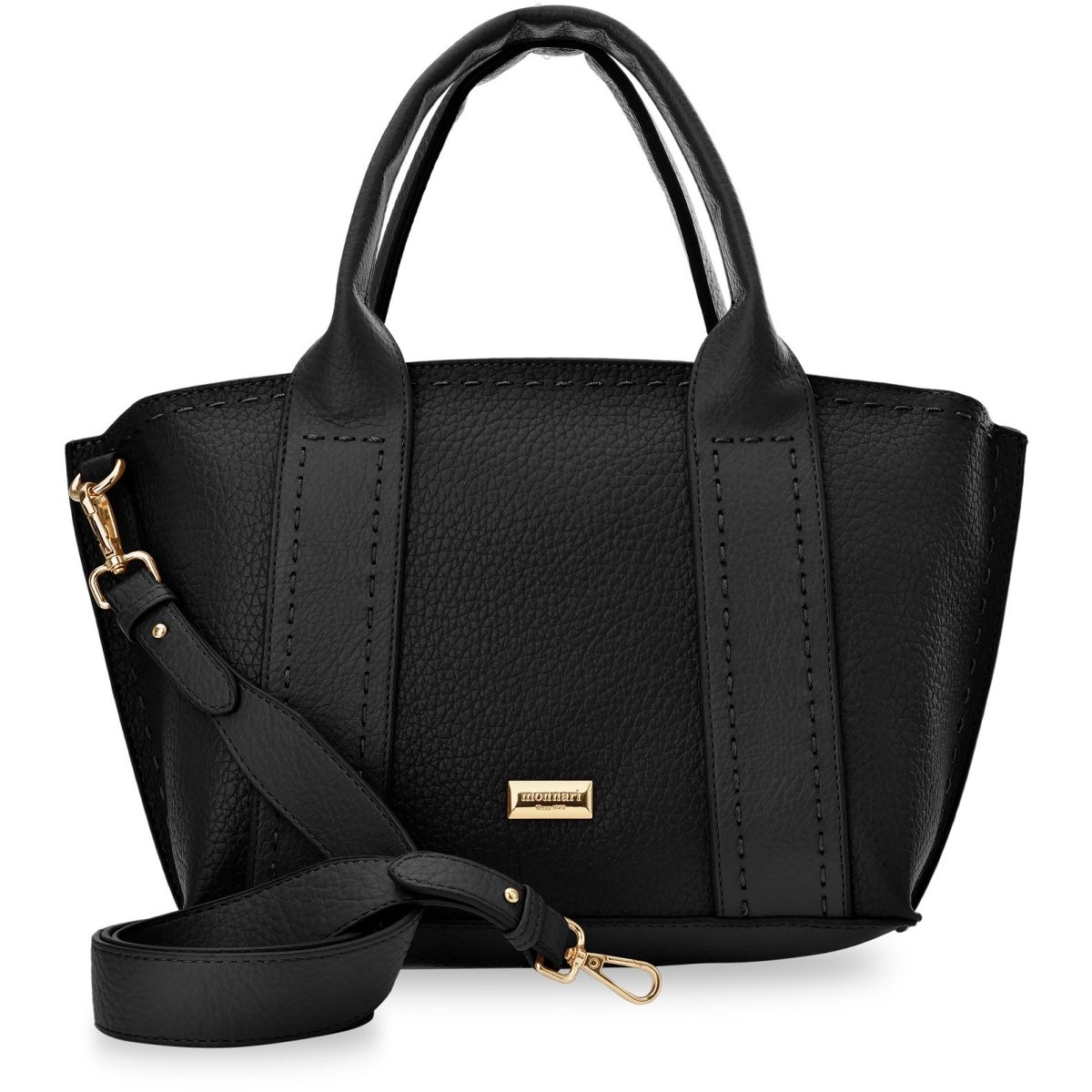Torba Damska Monnari Premium Klasyczna Kuferek Shopper Tote Bag Czarna