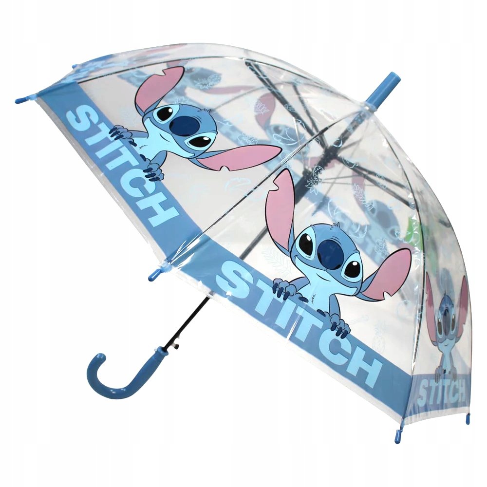 Parasol STICH dziecięcy parasolka automatyczna foliowy ransparentny Stitch