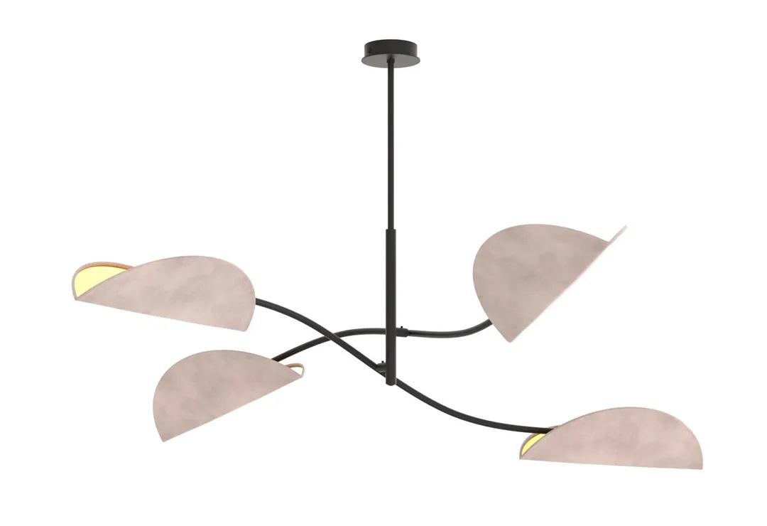 Nowoczesna popielata lampa sufitowa B7-D02
