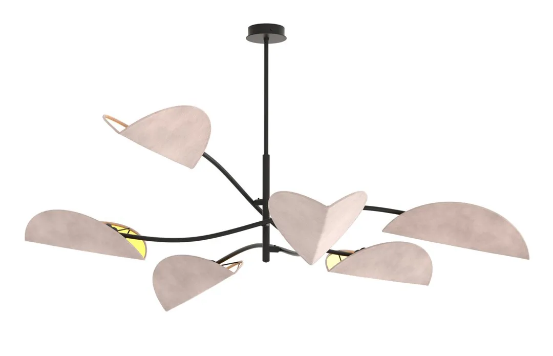 Minimalistyczna szara lampa sufitowa H2-W44
