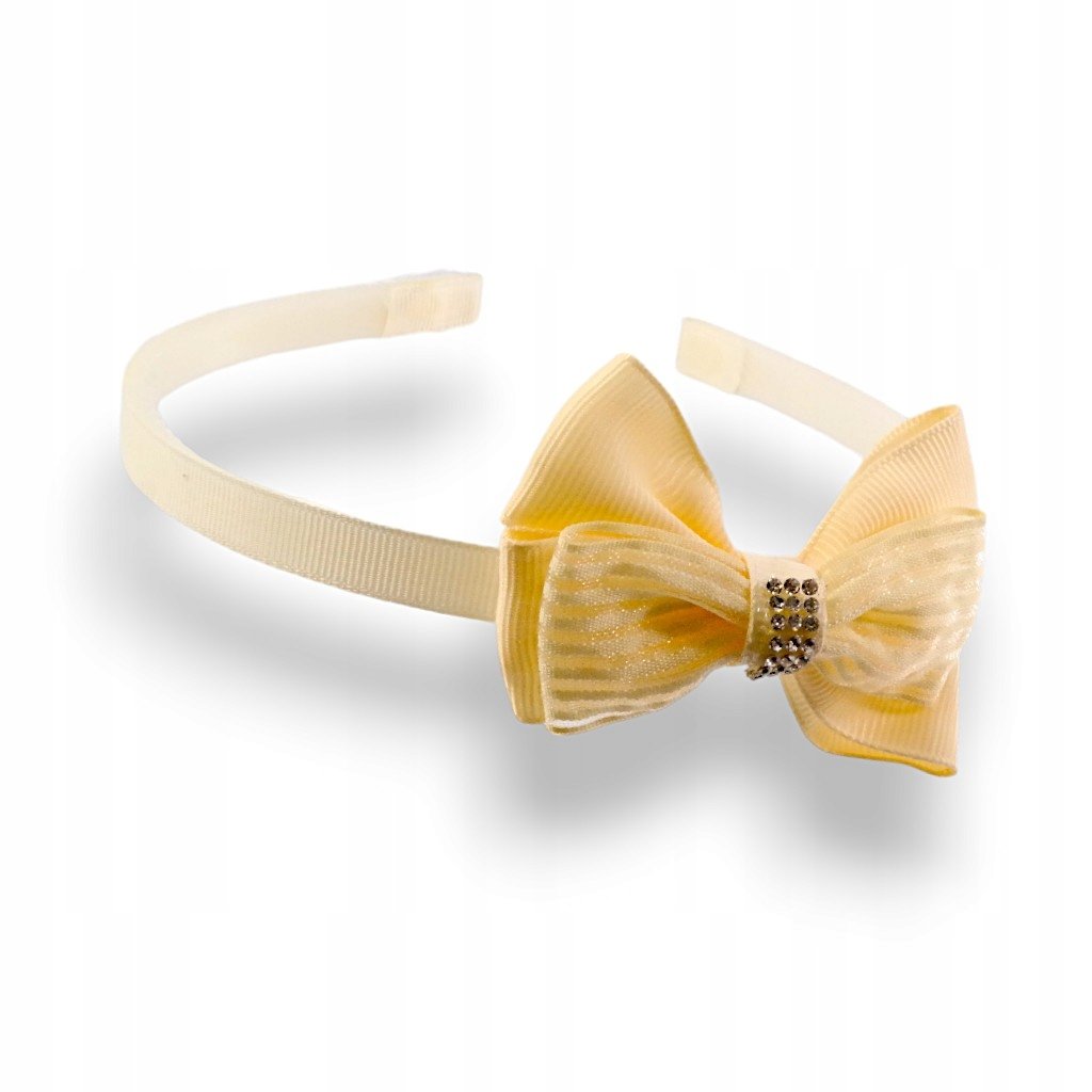 Elegancka Opaska do włosów Kokardka w paski
