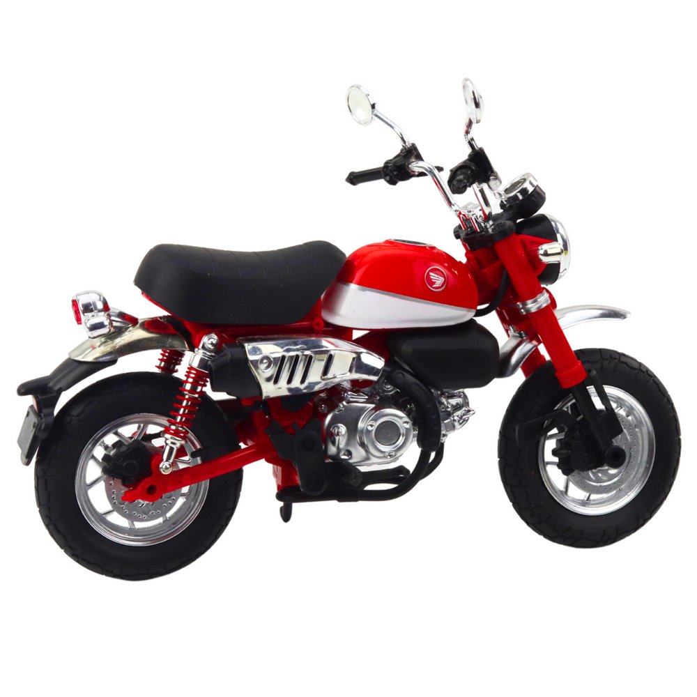 CZERWONY MOTOCYKL KLASYCZNY METALOWY ŚWIATŁA