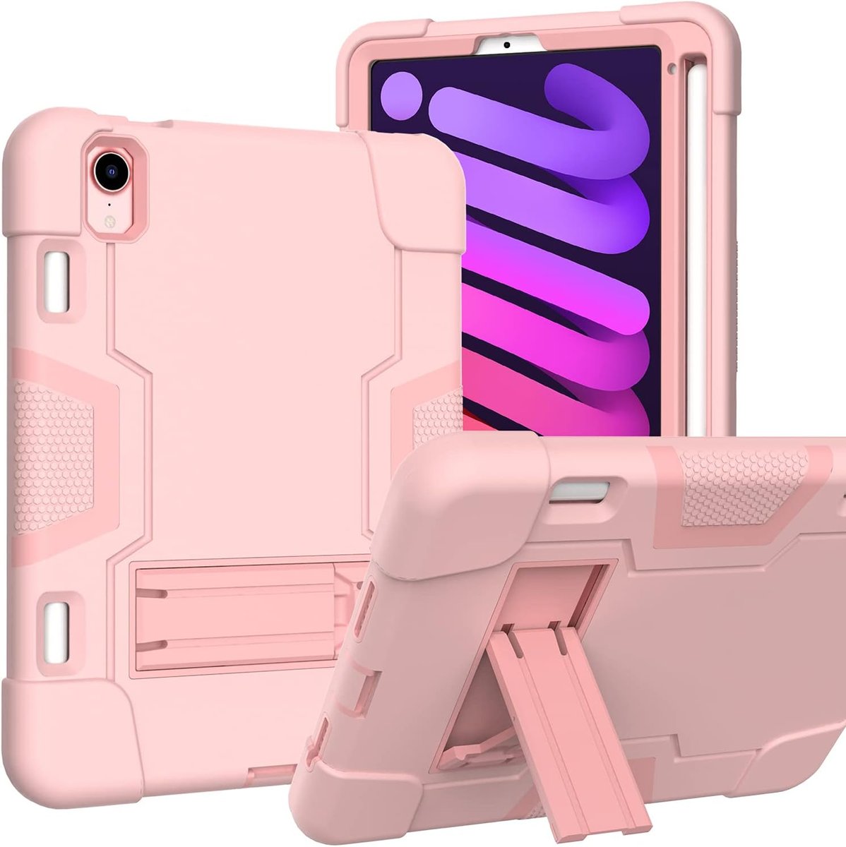 Etui do iPad Mini 6 8,3” z Podstawką i Miejscem na Rysik Różowe