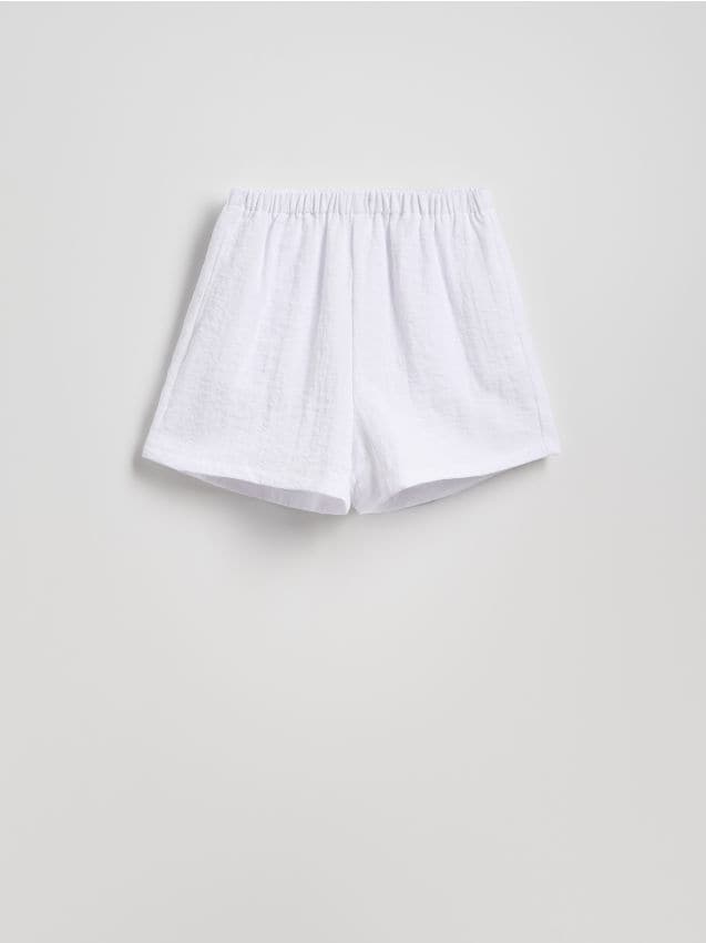 Reserved - Szorty z wiskozą - biały