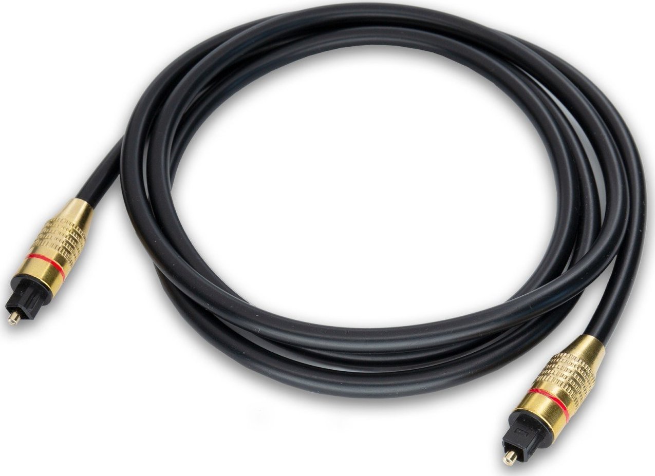 RoGer TOSPD2M SPDIF Toslink Optical Audio Cable 2m golden 4752168140826