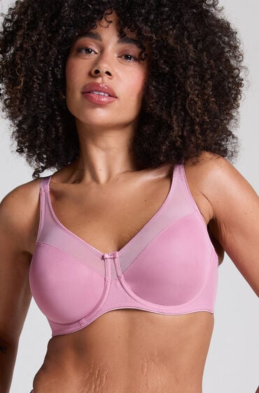 Hunkemöller Nieusztywniany biustonosz minimizer z fiszbinami Nina Różowy