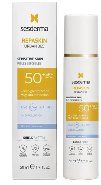 Sesderma Repaskin Urban 365, Krem przeciwsłoneczny do skóry wrażliwej SPF50+