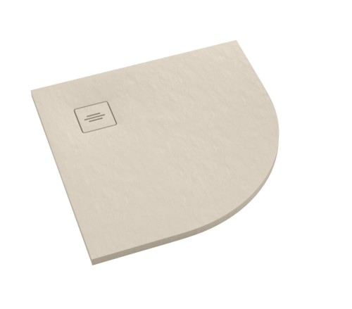 SCHEDPOL SCHEDLINE COLLECTION Brodzik półokrągły PROTOS CASHMERE STONE (kaszmirowy kamień) 90x90x3,5 z systemem STABILSOUND PLUS 3SP.P1O-9090/PK/ST-M1/PK/ST-