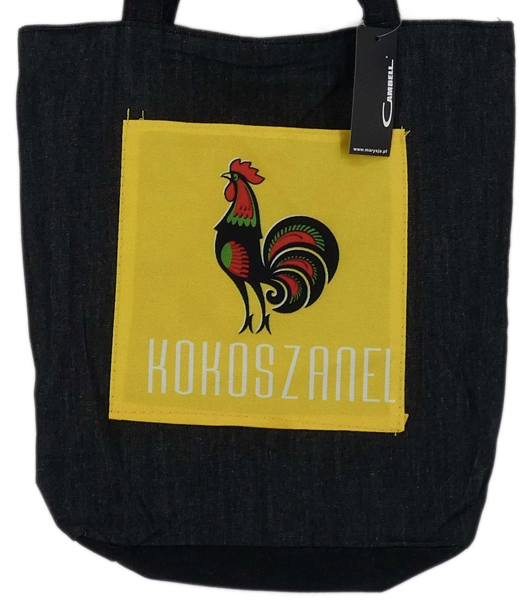 POJEMNA TORBA NA RAMIĘ DO MIASTA SHOPPERKA CZARNA KOKOSZANEL