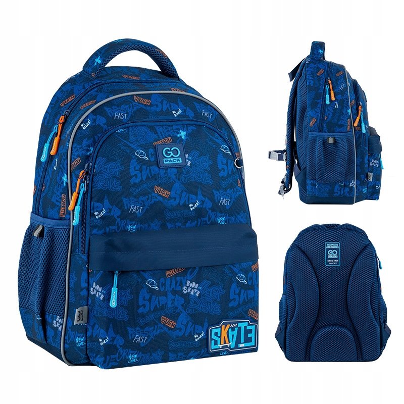 PLECAK SZKOLNY DLA DZIECI DLA CHŁOPCÓW NIEBIESKI SKATE GoPack