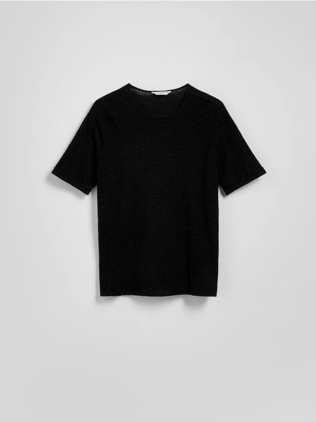 Reserved - Sweter z krótkim rękawem - czarny
