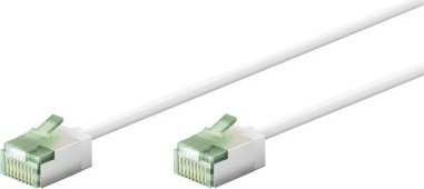 Goobay Ultra-elastyczny CAT 8.1 kabel krosowy, slim, U/FTP, biały - Długość kabla 2 m RB74361