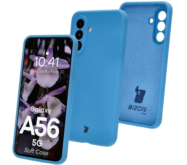 Bizon Silikonowe Soft do Galaxy A56 5G Niebieski
