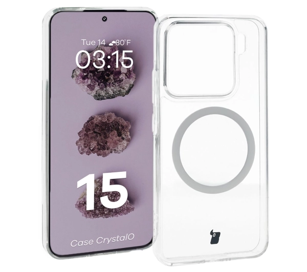 Bizon CrystalO z MagSafe do Xiaomi 15 Przezroczyste