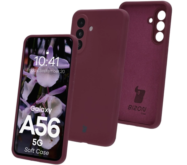 Bizon Silikonowe Soft do Galaxy A56 5G Ciemno-fioletowy