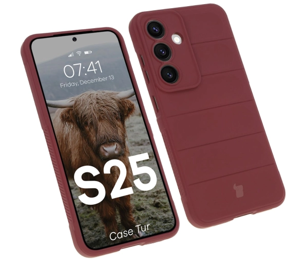 Bizon Pancerne etui Case Tur do Galaxy S25, ciemnofioletowe