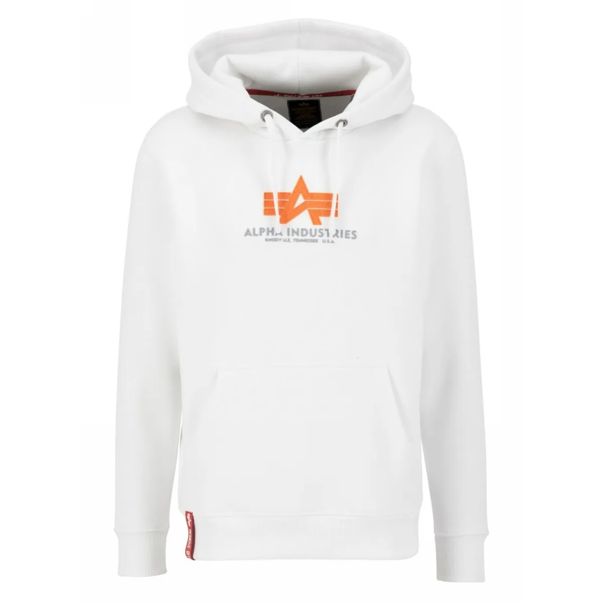 Bluza z kapturem Alpha Industries Basic Rubber 178312RB 09 - Biała